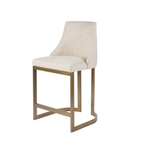 26 H Upholstered Counter Stool With Metal Base