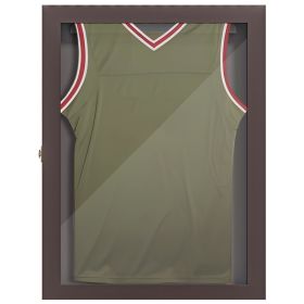 HOMCOM Sports Jersey Display Case 235x315 UV Protection Frame Wall Mount Brown