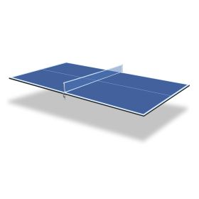 7*4ft Blue Mid-Size Ping Pong Conversion Top Foldable & Portable Table Tennis Table Top for Indoor Games
