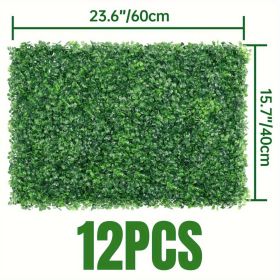 12PCS 24x16 Inch Artificial Hedge Panels - Realistic Greenery Privacy Screen for Outdoor Fence, Garden Wall, Patio Decor & Indoor Backdrop