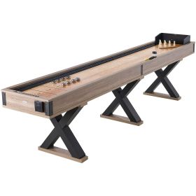 VEVOR 11.5 ft Shuffleboard Table 2 in 1 Shuffleboard and Bowling Combo Game Set