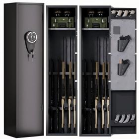 3-5 Gun Safe, Biometric Gun Safes for Home Rifle and Pistols, Quick Access Safes for Shotguns, Long Gun Safe with Adjustable Shelf and Gun Rack
