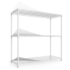 3 Tier Wire Shelving Unit, 1050 LBS NSF Adjustable Metal Garage Storage Shelves