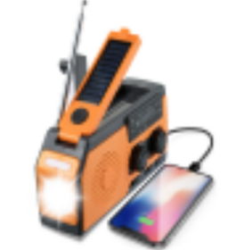 Solar Crank Radio--Only Supports Self (Color: Orange)