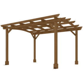 arbecue and cooking pergola (Option: Dark Brown)