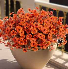 Bionic Flowers And Plants, Autumn Red, Orange, Yellow, Mixed Colors. (Color: Orange)