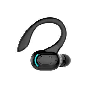 New Bluetooth 5.1 Headset Wireless Earbuds Earphones Stereo Headphones Ear Hook (Color: Black)